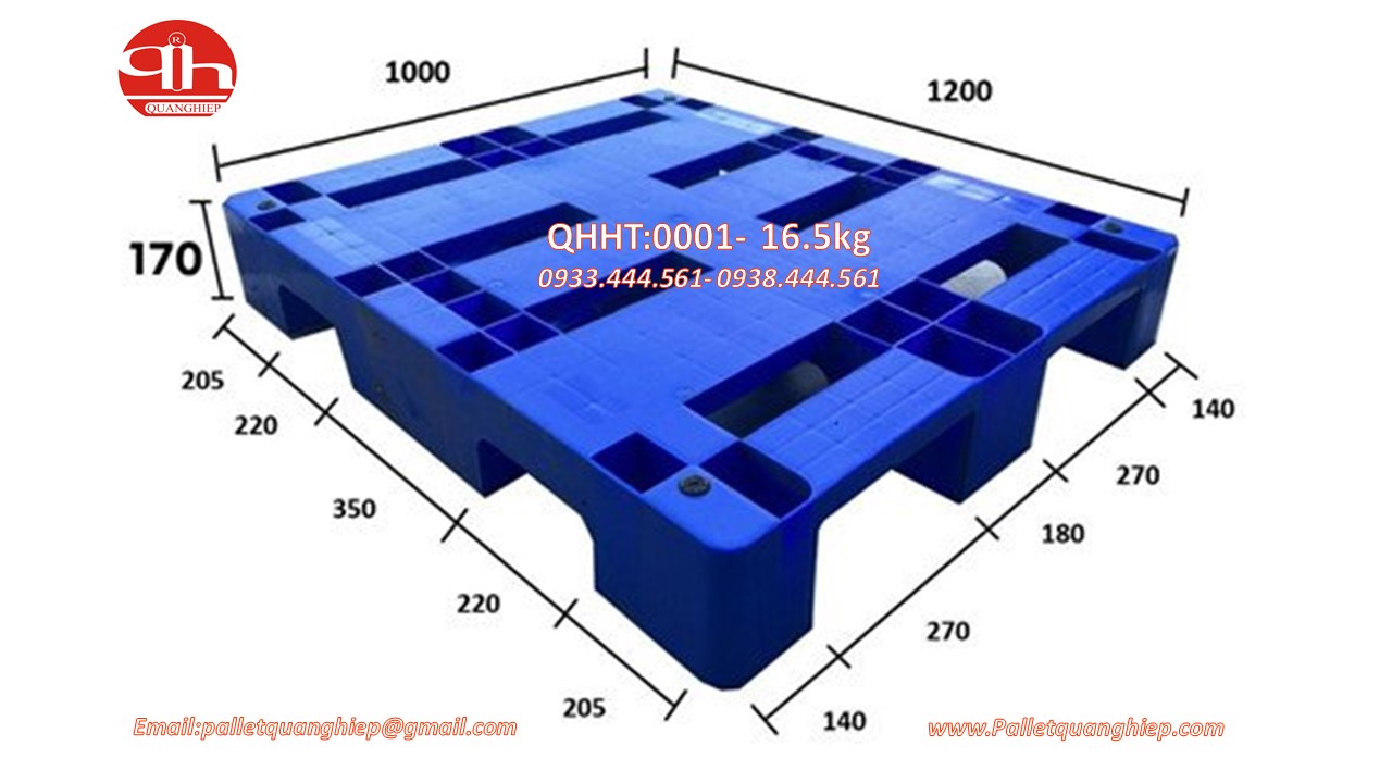 PALLET NHỰA 1200x1000x160mm