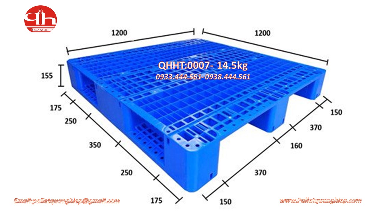 PALLET NHỰA 1200x1200x150mm