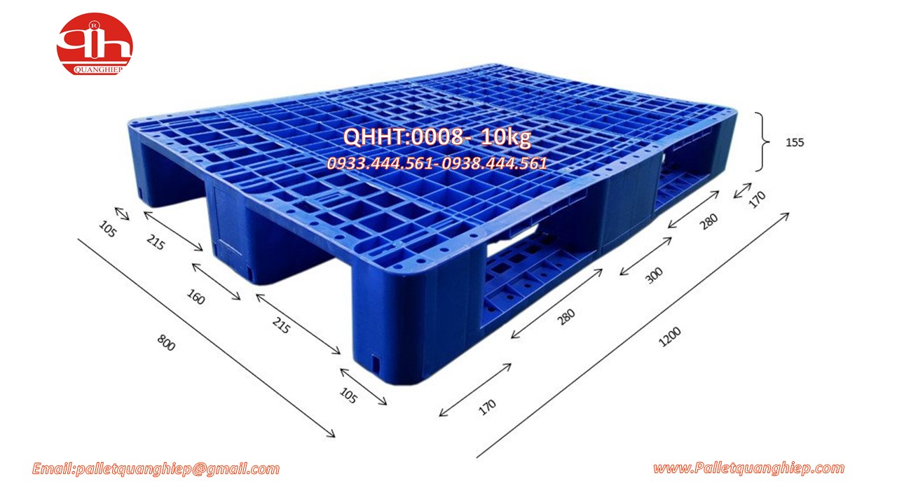 PALLET NHỰA 1200x800x150mm