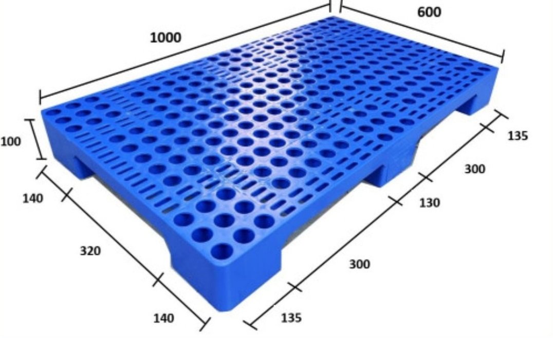 PALLET NHỰA 1000x600x100mm