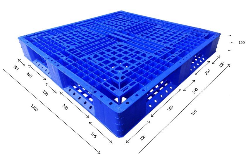 PALLET NHỰA 1100X1100X150MM